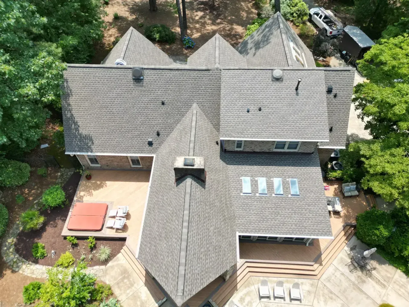 Roof inspection on a home in Fuquay-Varina, NC